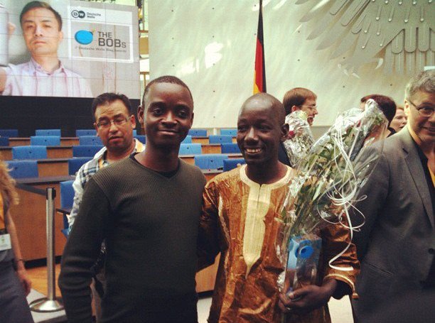 Florian Ngimbis et Boukary Konaté aux BoB's. Bonn, Allemagne, juin 2012